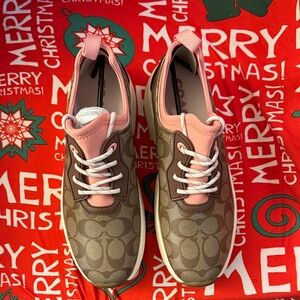 Coach Brown and Pink Sneakers